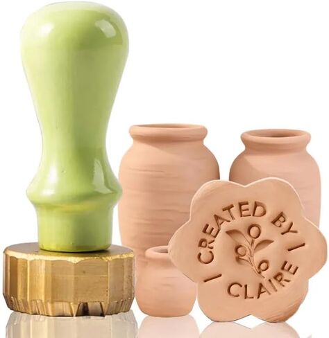 Custom Pottery Stamp for Clay - Personalized Pottery Stamp with Your Logo, Creative Imprint Letter Stamps, Polymer Clay Tools, Gift for Potters in Saudi Arabia
