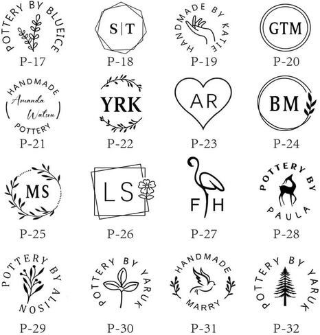 Custom Pottery Stamp for Clay - Personalized Pottery Stamp with Your Logo, Creative Imprint Letter Stamps, Polymer Clay Tools, Gift for Potters in Saudi Arabia