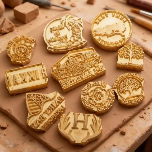Custom Pottery Stamp for Clay - Personalized Pottery Stamp with Your Logo, Creative Imprint Letter Stamps, Polymer Clay Tools, Gift for Potters in Saudi Arabia