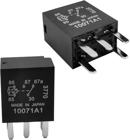 2 PCS Automotive Fuel Pump Relay, 12V 5-Pin Direct Plug-in Mount Power Relay, 30A, 2NO 2NC, Universal for Most Cars (Black) in Saudi Arabia