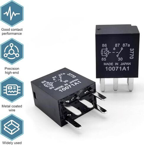 2 PCS Automotive Fuel Pump Relay, 12V 5-Pin Direct Plug-in Mount Power Relay, 30A, 2NO 2NC, Universal for Most Cars (Black) in Saudi Arabia