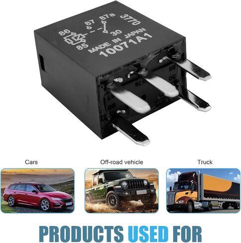 2 PCS Automotive Fuel Pump Relay, 12V 5-Pin Direct Plug-in Mount Power Relay, 30A, 2NO 2NC, Universal for Most Cars (Black) in Saudi Arabia