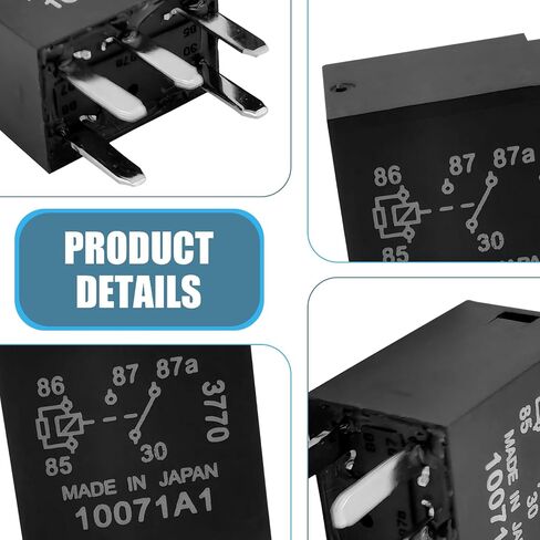 2 PCS Automotive Fuel Pump Relay, 12V 5-Pin Direct Plug-in Mount Power Relay, 30A, 2NO 2NC, Universal for Most Cars (Black) in Saudi Arabia