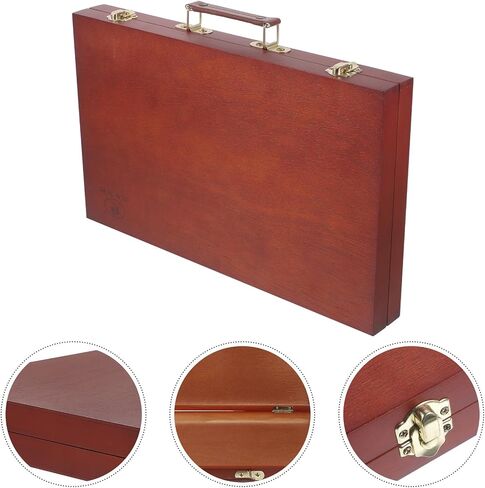 SHINEOFI Portable Wooden Painting Box with Handle Lightweight Compact Drawing Tool Case for Artists Outdoor Travel Storage in Saudi Arabia