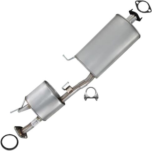 Exhaust Muffler and Rear Resonator Pipe Compatible for 2013-2020 Nissan Pathfinder 3.5L | Stainless Steel | Northeastern Exhaust | Free Clamp and Gaskets Included | Automotive Replacement Part in Saudi Arabia