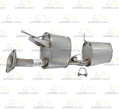 Exhaust Muffler and Rear Resonator Pipe Compatible for 2013-2020 Nissan Pathfinder 3.5L | Stainless Steel | Northeastern Exhaust | Free Clamp and Gaskets Included | Automotive Replacement Part in Saudi Arabia