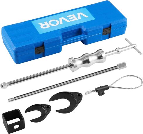 VEVOR Inner CV Axle Puller Tool Set with 5/8 in-18 Slide Hammer & 2-Inch 2.5-Inch CV Joint Fork Adapter, Inner CV Joint Removal Tool Kit, Heavy Duty Front Wheel Drive Axle Puller Slide Hammer Set in Saudi Arabia