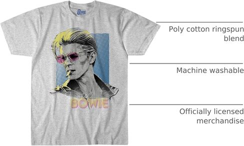 تي شيرت مرسوم عليه صورة David Bowie Sketch من ليكويد بلو للجنسين in Saudi Arabia