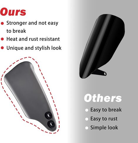 Performance PC Motorcycle Hand Guards, Durable Smoke Handlebar Handguards Wind Deflectors Compatible with 2018-2023 Harley Touring and Softail Models in Saudi Arabia