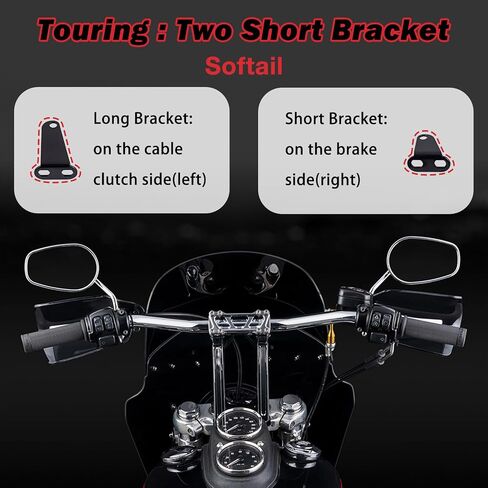Performance PC Motorcycle Hand Guards, Durable Smoke Handlebar Handguards Wind Deflectors Compatible with 2018-2023 Harley Touring and Softail Models in Saudi Arabia