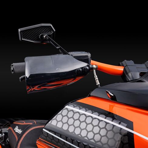 Performance PC Motorcycle Hand Guards, Durable Smoke Handlebar Handguards Wind Deflectors Compatible with 2018-2023 Harley Touring and Softail Models in Saudi Arabia