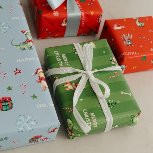 ZICOTO Beautiful Christmas Unicorn Wrapping Paper Roll Set - Cute Set of 3 Quality Rolls With Festive Designs for Girls - Add a Touch of Magic to Every Kids Gift You Wrap - 17 x 120 in in Saudi Arabia