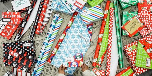 American Greetings Jumbo Kids Christmas Wrapping Paper Roll, Dinosaur, Unicorns, and Yetis Holiday Gift Wrap (175 sq. ft., 1 Extra Large Reversible Roll-30 in. x 70 ft.) Colorful, Black, Green in Saudi Arabia