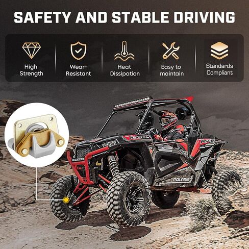 مجموعة فرجار الفرامل الخلفية اليسرى/اليمنى من Youxmoto مع وسادات، 2014-2021 مناسبة لطاقم Polarisfor Ranger 570/570-4؛ 2015-2020 in Kuwait