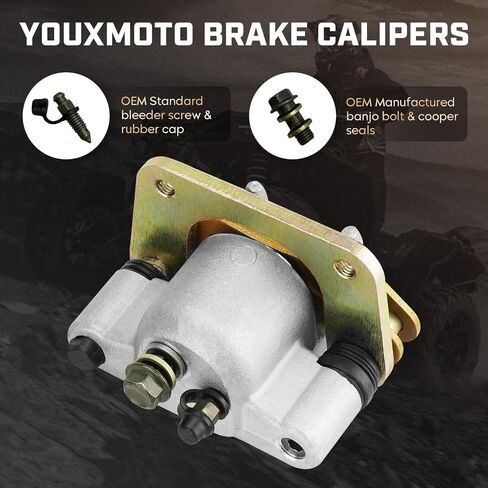 مجموعة فرجار الفرامل الخلفية اليسرى/اليمنى من Youxmoto مع وسادات، 2014-2021 مناسبة لطاقم Polarisfor Ranger 570/570-4؛ 2015-2020 in Kuwait