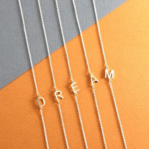 قلادة من الفضة الاسترليني الجانبية الأولية المصغرة in Kuwait