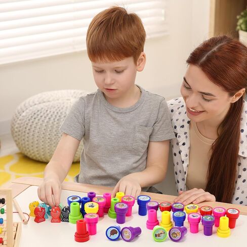 Kosiz 200 Pcs Christmas Assorted Stamps for Kids Bulk Teacher Stamps Self Ink Kids Stamps Assorted Stampers for Birthday Christmas Gifts Party Favors Supplies Game Prizes(Cute Style) in Saudi Arabia