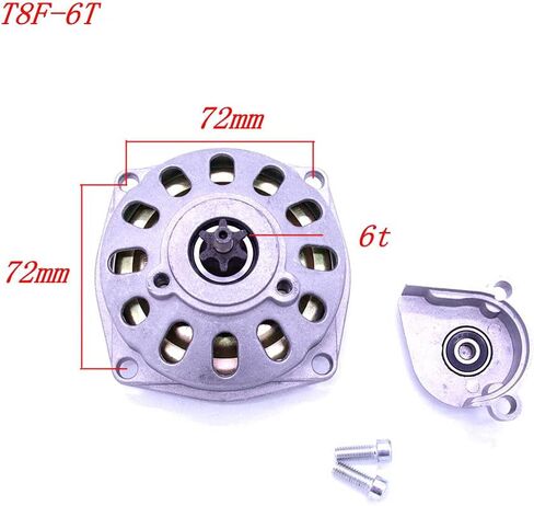 TRANSMISSION Gear Box, T8F-6 Tooth Gearbox Heavy Duty Clutch Drum Replacement Gear Box Clutch Drum Bell Housing for Pocket Bike Mini Quad 6 Teeth in Saudi Arabia