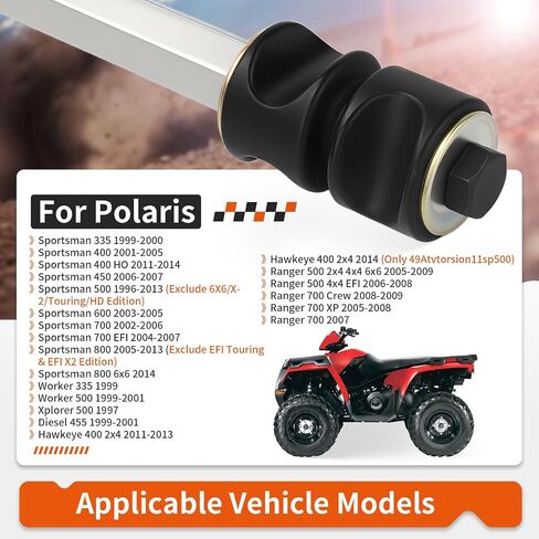 For Polaris Sportsman Ranger Worker 335 400 450 500 600 700 800 2Pcs Rear Upper A-Arm Stabilizer Rod 1996-2014 5020827 in Saudi Arabia