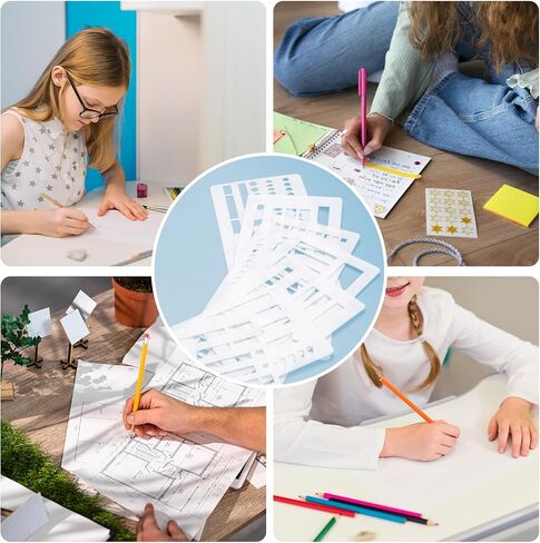 Handmade Flexible Record Template, 9 Pack Reusable Planner Stencils Set for Journaling, Dot Grid, Drawing, Checklists and DIY Crafts (A+B+C) in Saudi Arabia