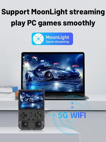 وحدة تحكم ألعاب محمولة باليد RG353V، نظام تشغيل مزدوج Android 11 ونظام Linux يدعم 5G WiFi 4.2 Bluetooth Moonlight Streaming TV Output مدمج 64G SD Card 4452 Games (RG353V-Purple) in Kuwait