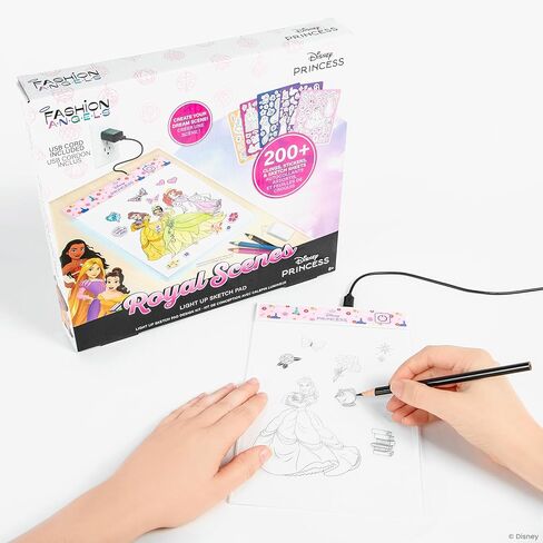 Fashion Angels Disney Stitch Beach Scenes Light Up Sketchpad, Design Kit with Illuminated Tracing Pad, 5 Reusable Vinyl Clings & More, for Kids Ages 8+ in Saudi Arabia