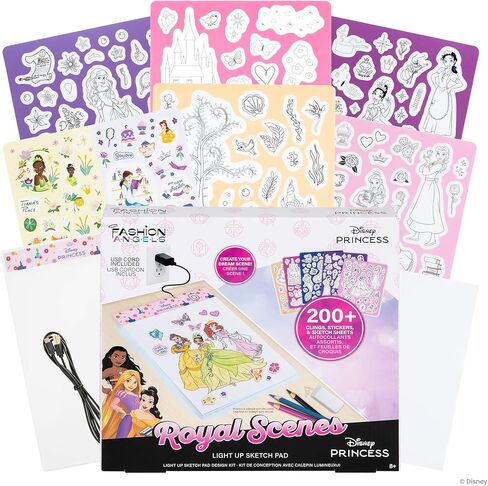 Fashion Angels Disney Stitch Beach Scenes Light Up Sketchpad, Design Kit with Illuminated Tracing Pad, 5 Reusable Vinyl Clings & More, for Kids Ages 8+ in Saudi Arabia