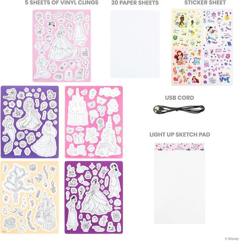 Fashion Angels Disney Stitch Beach Scenes Light Up Sketchpad, Design Kit with Illuminated Tracing Pad, 5 Reusable Vinyl Clings & More, for Kids Ages 8+ in Saudi Arabia