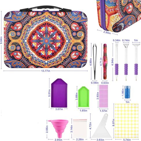 POLRAI Diamond Painting Storage Containers 60 Slot Diamond Painting Accessories, Diamond Art Accessories and Tools for DIY 5D Diamond Art Craft Jewelry Bead Rhinestones Organizer in Kuwait