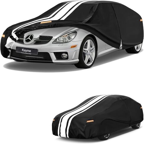 Kayme Heavy Duty Car Cover Custom Fit for Ford Mustang/Shelby/Mustang GT GT350 GT500 (1965-2025), Outdoor Full Exterior Cover with Tape and Towel, Rain Snow Sun UV Protection. in Saudi Arabia