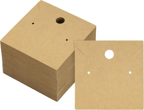 joycraft 100Pcs Earring Display Cards – 2.36In Pink Square Necklace Display Card, Earring Kraft Paper Holder Cards for Handmade Jewelry, Small Business, Craft Fair, Retail Display in Saudi Arabia