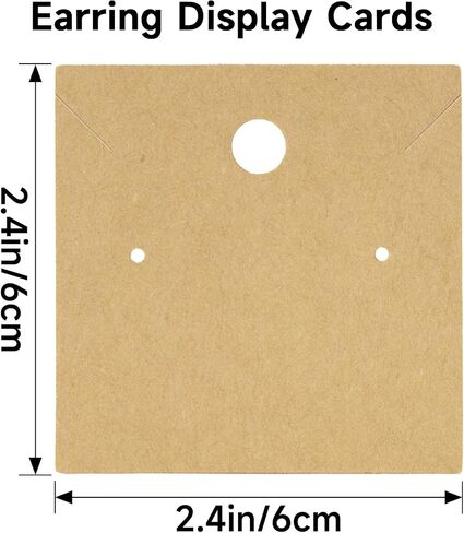 joycraft 100Pcs Earring Display Cards – 2.36In Pink Square Necklace Display Card, Earring Kraft Paper Holder Cards for Handmade Jewelry, Small Business, Craft Fair, Retail Display in Saudi Arabia