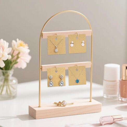 joycraft 100Pcs Earring Display Cards – 2.36In Pink Square Necklace Display Card, Earring Kraft Paper Holder Cards for Handmade Jewelry, Small Business, Craft Fair, Retail Display in Saudi Arabia