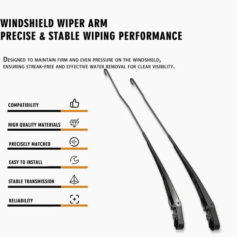 1 Pair Front Windshield Wiper Arm Compatible with Dodge 2005-2008 Ram 1500 2005-2009 Ram 2500 2005-2010 Ram 3500 2008-2010 Ram 4500 5500 Replace OE 42896 42897 55077132AC 55077133AC in Saudi Arabia