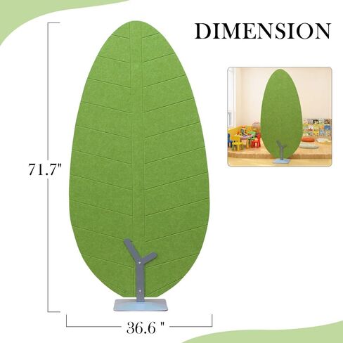 Cork Felt Bulletin Board with Stand, 70 x 36 Inches Large Reversible Colorful Notice Board(Green Leaf Design), Aluminum Frame Double-Sided, Cork Board for Office, School, Home in Saudi Arabia
