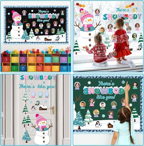 Winter Religious Bulletin Board Decorations Set Snow Many Reasons We Love Jesus Classroom Winter Snowman Paper Cutouts for Sunday School Home Chalkboard Christmas Xmas Holiday Wall Decor in Saudi Arabia