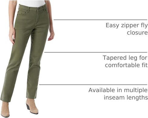 Gloria Vanderbilt Women's Amanda Classic High Rise Tapered Jean, Terracotta in Kuwait