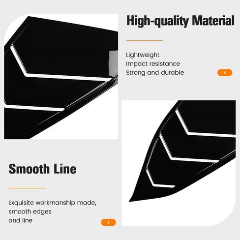 Side Window Louvers, Compatible with 2018-2022 Honda Accord Sedan, ABS Plastic Gloss Black OE Style Air Vent Scoop Shade Cover Blinds, 2PCS in Saudi Arabia