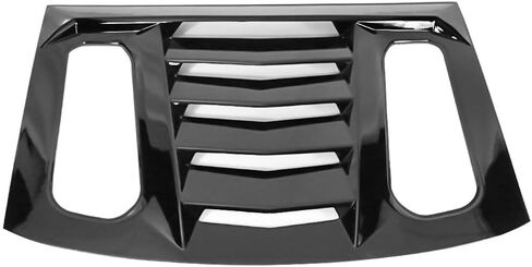 IKON MOTORSPORTS Window Louvers Compatible with 2016-2024 Chevy Camaro, IKON V2 Style Gloss Black Rear Window Louver Sun Rain Guards Vent Deflector in Saudi Arabia