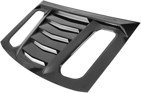 IKON MOTORSPORTS Window Louvers Compatible with 2016-2024 Chevy Camaro, IKON V2 Style Gloss Black Rear Window Louver Sun Rain Guards Vent Deflector in Saudi Arabia