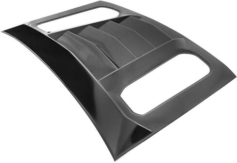 IKON MOTORSPORTS Window Louvers Compatible with 2016-2024 Chevy Camaro, IKON V2 Style Gloss Black Rear Window Louver Sun Rain Guards Vent Deflector in Saudi Arabia