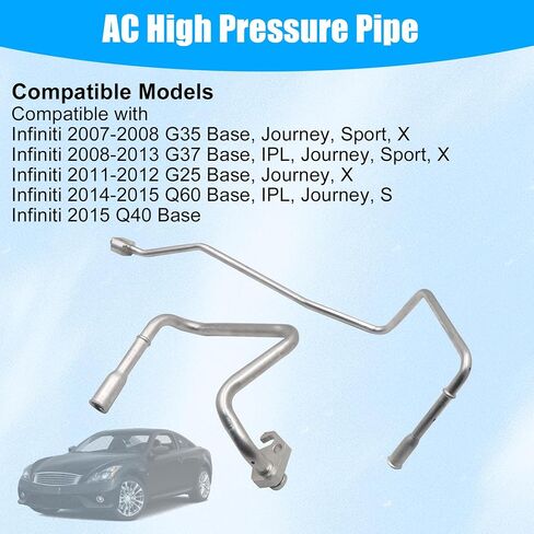 GXARTS AC High Pressure Pipe 92446-JK20B 92446JK20B Compatible with Infiniti G35/G37/Q60 2007 2008 2009 2010 2011 2012 2013 2014 2015 in Saudi Arabia