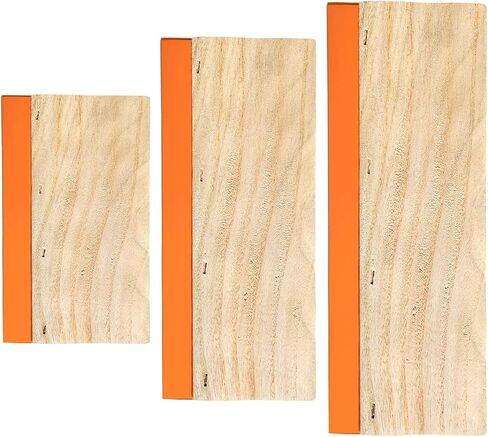 3 Pieces Screen Printing Squeegees - 3 Sizes (5.9/9.4/13.7 Inch) 75 Durometer Rubber Blade Wooden Handle, Suitable for Graphic/Textile Hand & Machine Printing in Saudi Arabia