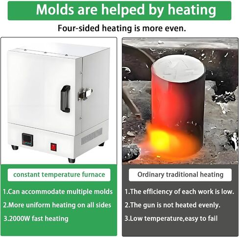 2000W Electric kiln,Electric sintering Furnace，Maximum Temperature 1150℃, Suitable for Jewelry Making, Metal Casting, Pottery Glazing and DIY Projects in Saudi Arabia