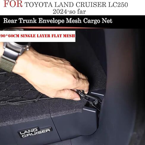 Rear Trunk Organizer Cargo Net for Suitable for 2024 2025 2026 Toyota Land Cruiser 250 1958 Prado Lc250 J250, Floor Style Cargo Net for SUV–Premium Mesh Car Trunk Organizer Vehicle Carrier Storage in Saudi Arabia