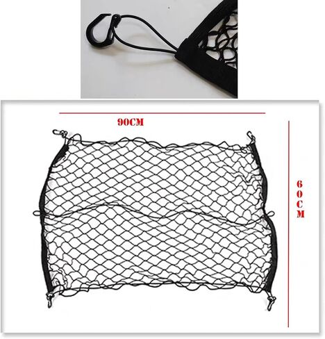Rear Trunk Organizer Cargo Net for Suitable for 2024 2025 2026 Toyota Land Cruiser 250 1958 Prado Lc250 J250, Floor Style Cargo Net for SUV–Premium Mesh Car Trunk Organizer Vehicle Carrier Storage in Saudi Arabia