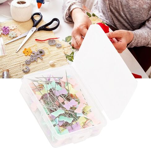Button Head Sewing Pins Butterfly Bow Tie Straight Quilting Pins 100pcs Flat Head Stainless Steel Plastic for DIY Sewing Crafts Decorations (Bow tie) in Saudi Arabia