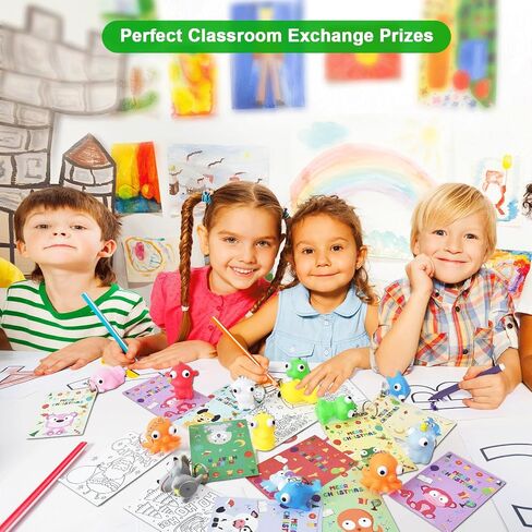 Classroom Christmas Gifts for Students 24 Pack Popping Eyes Animal Keychains Christmas Gifts for Students from Teachers, Classroom Exchange Prizes in Saudi Arabia