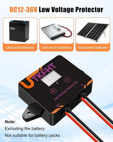 Upgrade DC12-36V Low Voltage Protector, Digital Disconnect Switch, Current Cutoff Module for Lead-Acid, Lithium-Ion Batteries and Power Wheel Adapter in Saudi Arabia