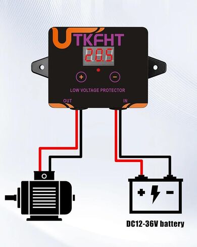 Upgrade DC12-36V Low Voltage Protector, Digital Disconnect Switch, Current Cutoff Module for Lead-Acid, Lithium-Ion Batteries and Power Wheel Adapter in Kuwait